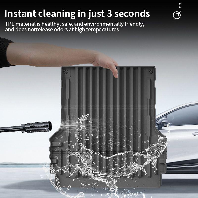 Fits 24 BYD SHARK Trucks: TPE Rear Bed and Trunk Protective Mats.