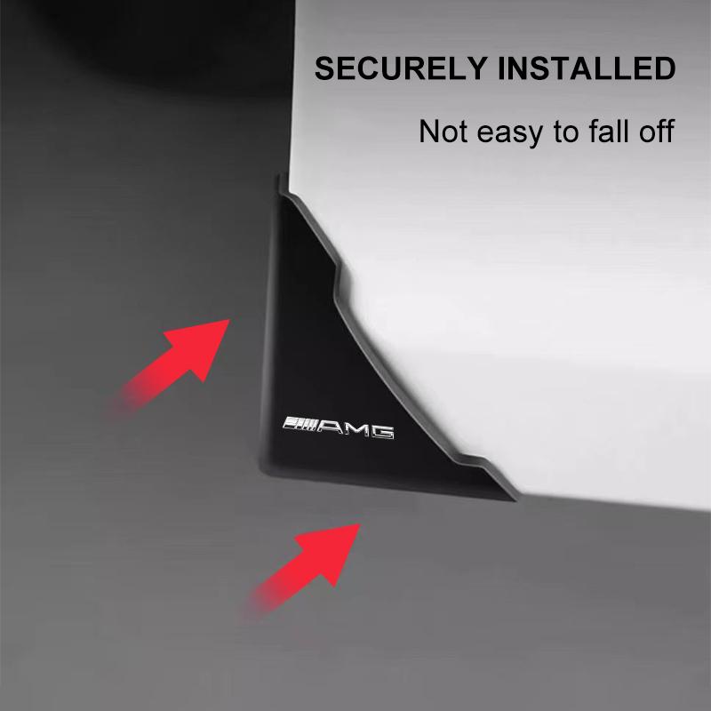 2pcs Car Door Corner Protection Decals 3D Sticker Car Styling For Mercedes Benz AMG W212 W205 W246 W177 W176 W213 GLC GLE GLS ML Welcome Laser Lamp