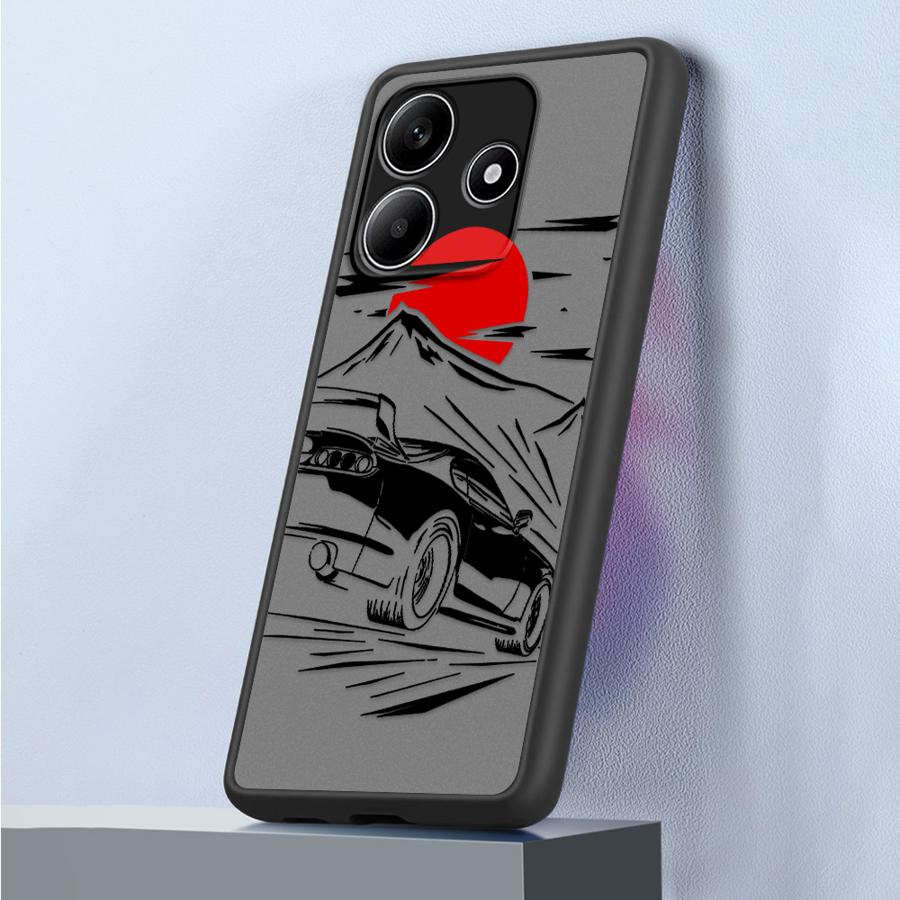 

Cartoon Sunset Car Funda Back Phone Cover Case for Xiaomi Redmi Note 14 14C 10 13 Pro Plus 12 11 A4 13C 9S Redmi Note 13 Pro+ 5G