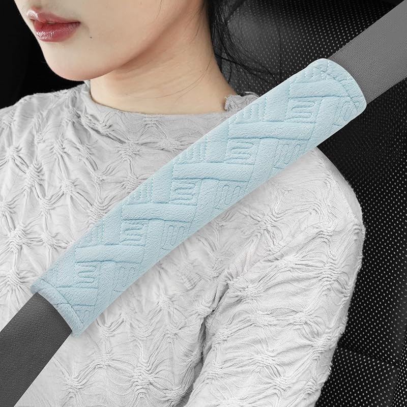JUSTTOP 2-Pack Universal Car Seat Belt Pads Cover For A More Comfortable Driving, Seat Belt Shoulder Strap Covers Harness Pad For Car Interior