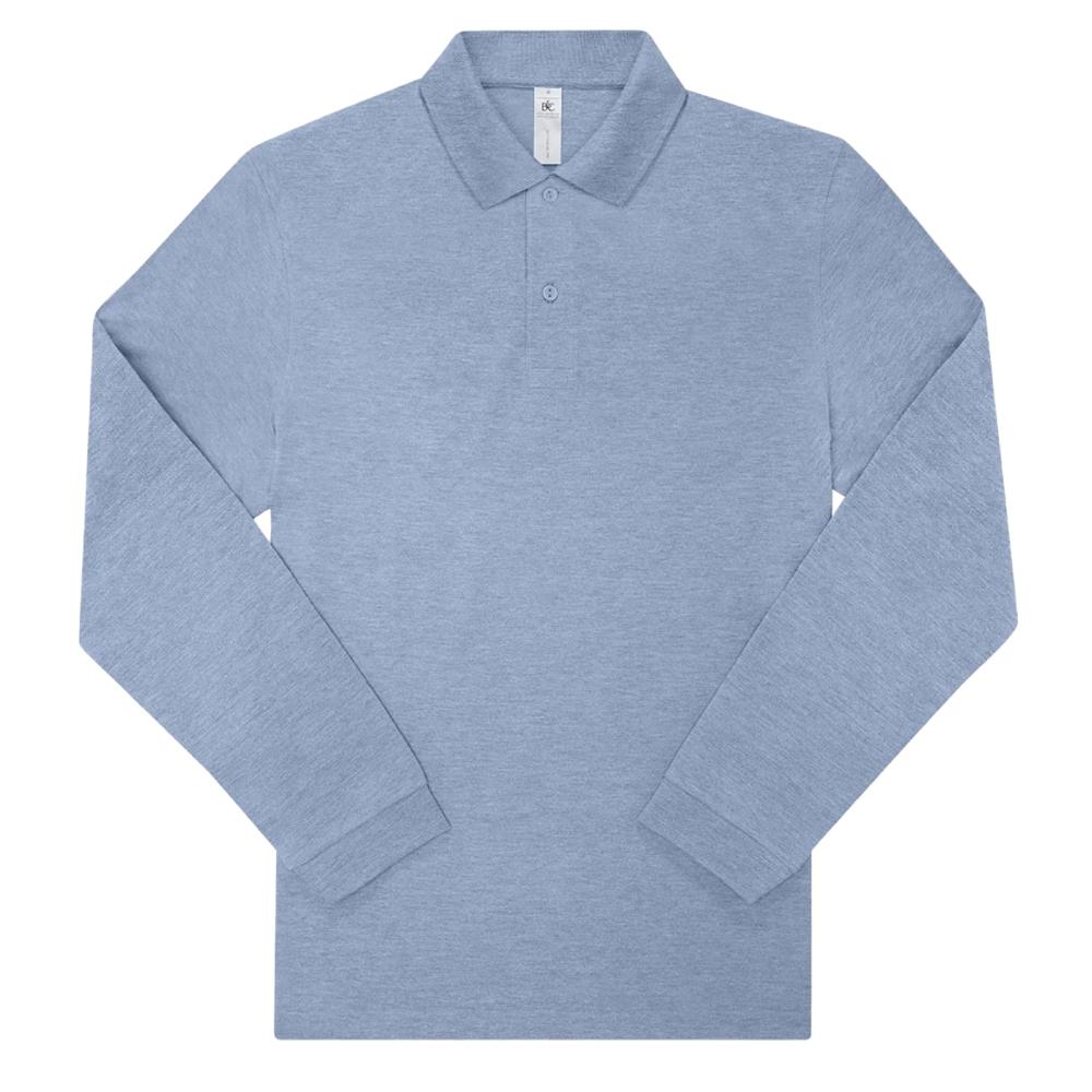 B&C Mens My Polo 210 Plain Long-Sleeved Shirt