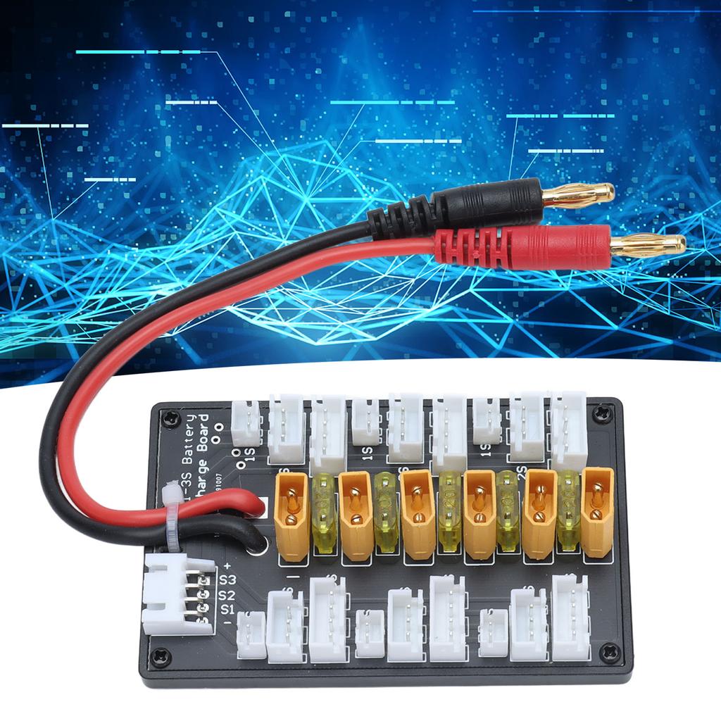 Parallel Charging Board XT30 Plug 20A Short Lipo Battery Charger with Connection Cable for RC Toy Up