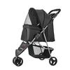 Pet Stroller Foldable 3 Wheels Travel Dog Stroller with Brake Up To 35lbs