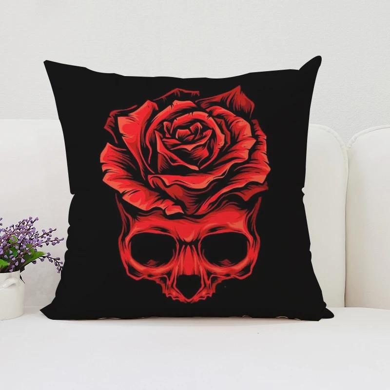 Dekorativer Kissenbezug 40x40 Rosen Blumen Bezüge für Bettkissen Kissenbezug 45x45 Heimdekor Bezug für Wohnzimmerkissen