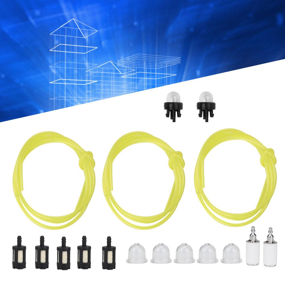 1.5 Meters 3 Sizes Fuel Line Hose With Snap In Primer Bulb, Fuel Filter Fit For Zama Stihl