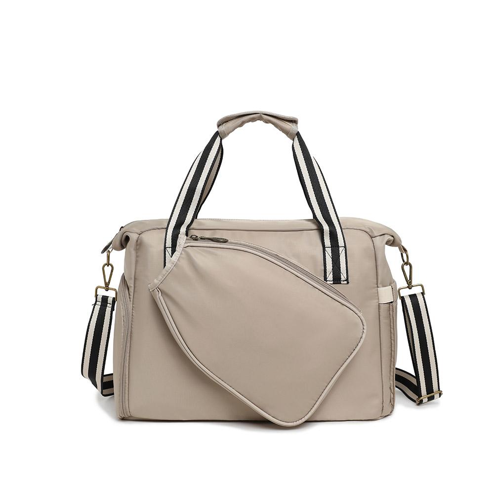 Large Capacity Pickleball Duffle Bag Detachable Crossbody Strap Front Independent Paddle Pocket Multi-Sport Sports Handbag