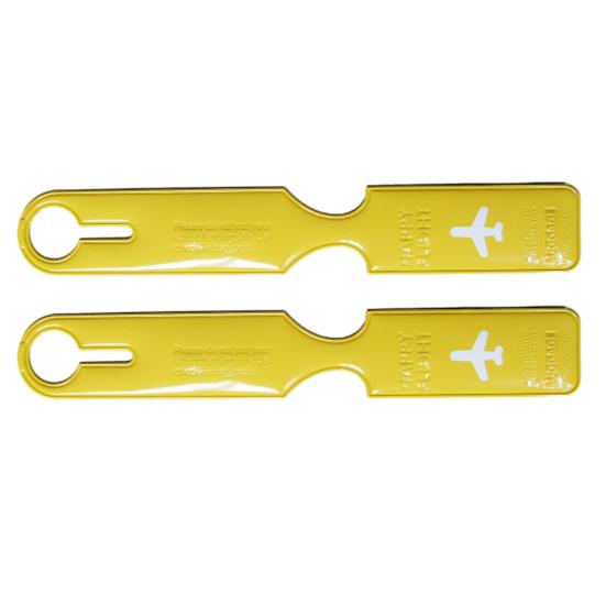 2Pcs Luggage Tags with Name ID Card Flexible Waterproof Bright Color Universal PVC Baggage Handbag Travel Suitcase Labels Travelling Supplies