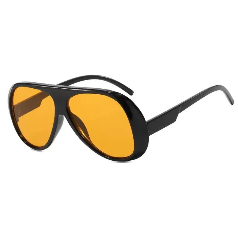 2026 New Vintage Pilot Oversized Sunglasses Retro Frog-Eye Frames UV400 Shades Eyewear Unisex Trendy Summer Sunscreen Glasses