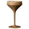 RIVERET Vessel Cocktail Glasses, Martini Size, 120ml, Pair, Bamboo, Dishwasher Safe, White/Brown, RV-111WB