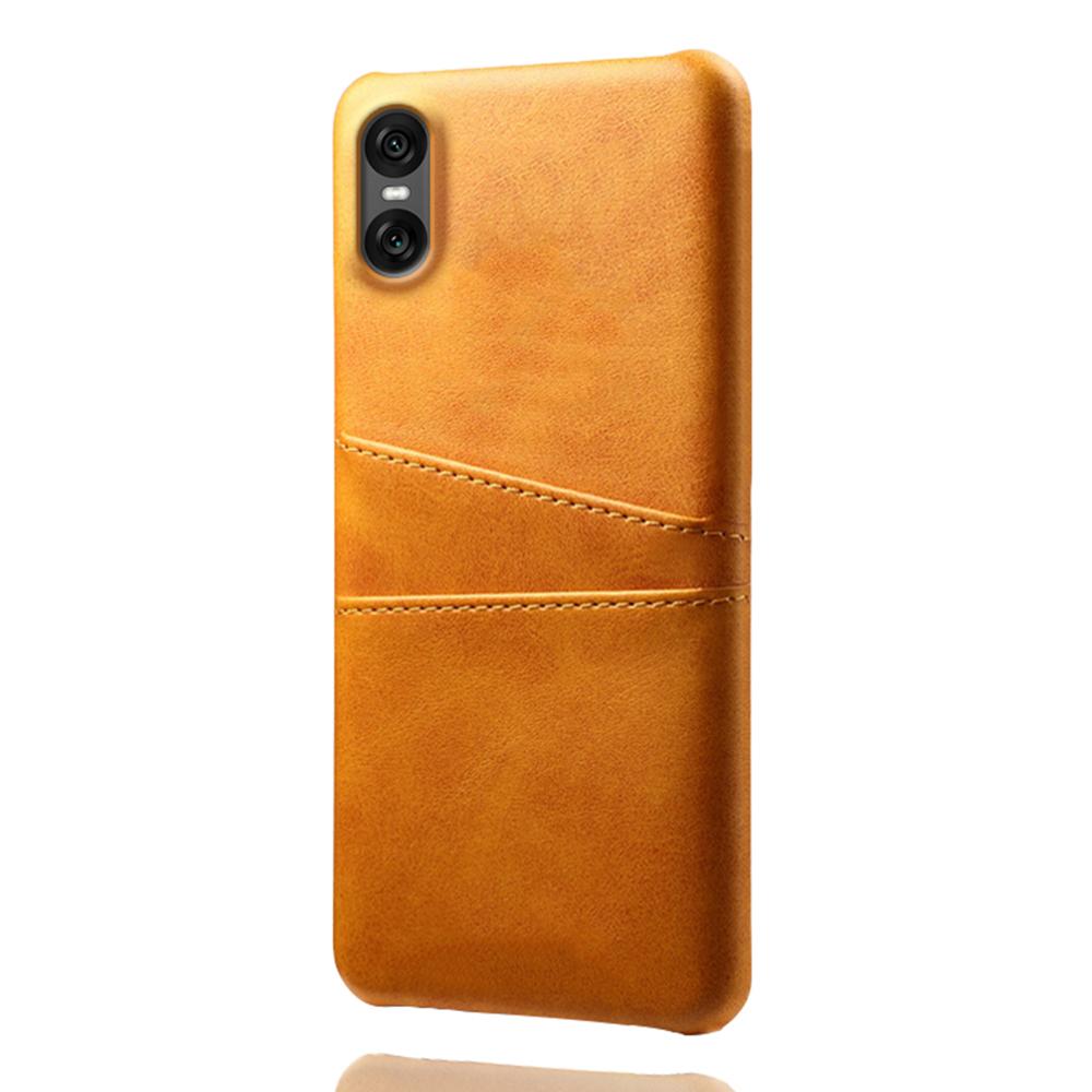 

For Sony Xperia 10 VII Case Dual Card Slots PU Leather+Hard PC Phone Cover Rose Gold