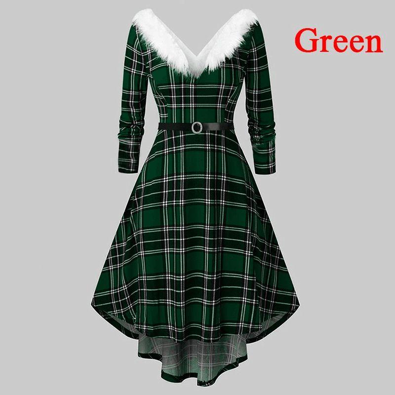 Mrs Santa Claus Christmas Dress Women Cosplay Party Costume Soft And Skin-touch Velvet Material