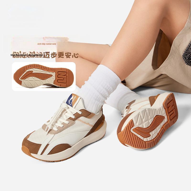 Li Ning Kids Fashion Trend Low Top Casual Shoes Kids Casual Shoes Brown YKCU084-11
