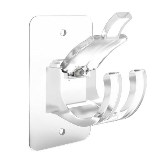 2 buc. cârlige pentru tijă de perdea, două moduri de instalare, autoadezive, fără lovire, anti-alunecare, perete, cu cuie, suport mare de încărcare, dormitor, sufragerie