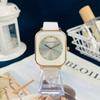 JYL Couple Watch Ins Style Square Casual Silicone Strap