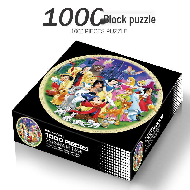 1000-Piece Adult Christmas & Halloween Round Jigsaw Puzzle Decompression Toy