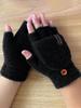 Double-Sided Heating Gloves Adjustable Temperature Rechargable Mittens Washable Fingerless Hands Warmer Warm for Outdoor Hiking