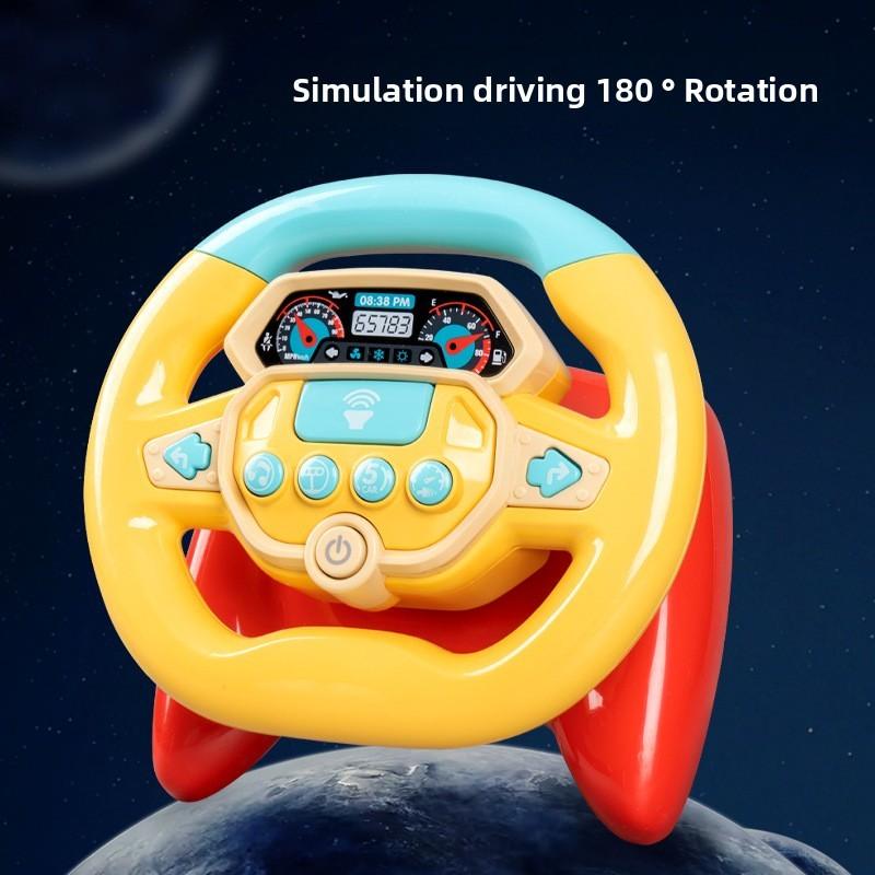 Kids Steering Wheel Toy With Interactive Lights And Sound For Childrens Playroom And Outdoor Activities