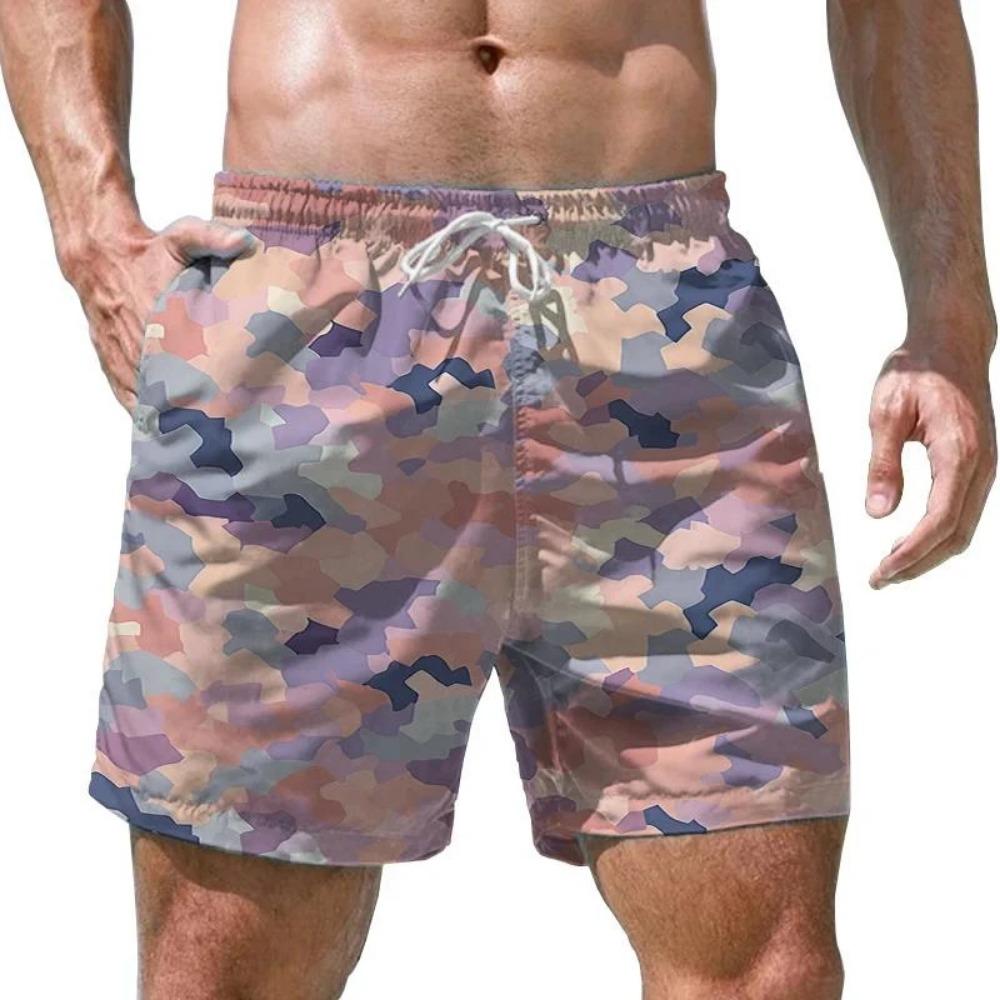 Summer Men's Camouflage 3D Printed Beach Shorts