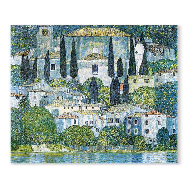 Monet Colour System Landscape Print Wall Art Nordic Village River Alpine Poster Beauty Canvas Painter Living Room Decoration