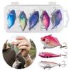 5pcs Vibration Spoon Popper Lure Artificial Hard Bait Fishing Bait VIB Bait for Bass Pike Perch Fishing