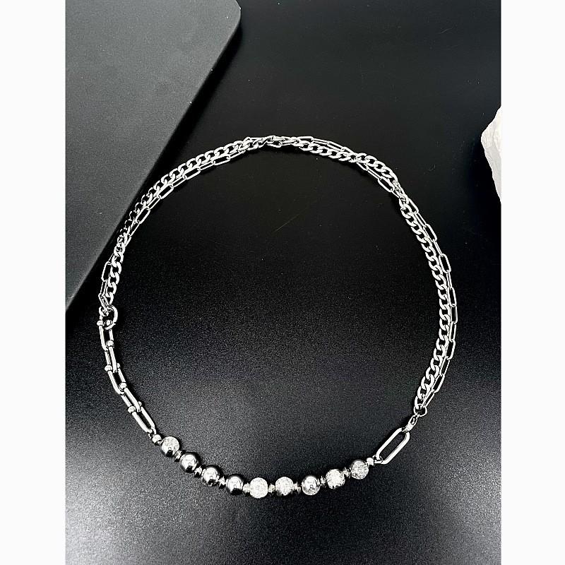 

Modern Chinese Style Geometric Glass Bead Necklace For Women And Men