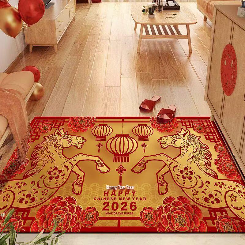 2026 Red Carpet Non-slip Absorbent Mat for Bathroom, Toilet, Living Room, and Kitchen
