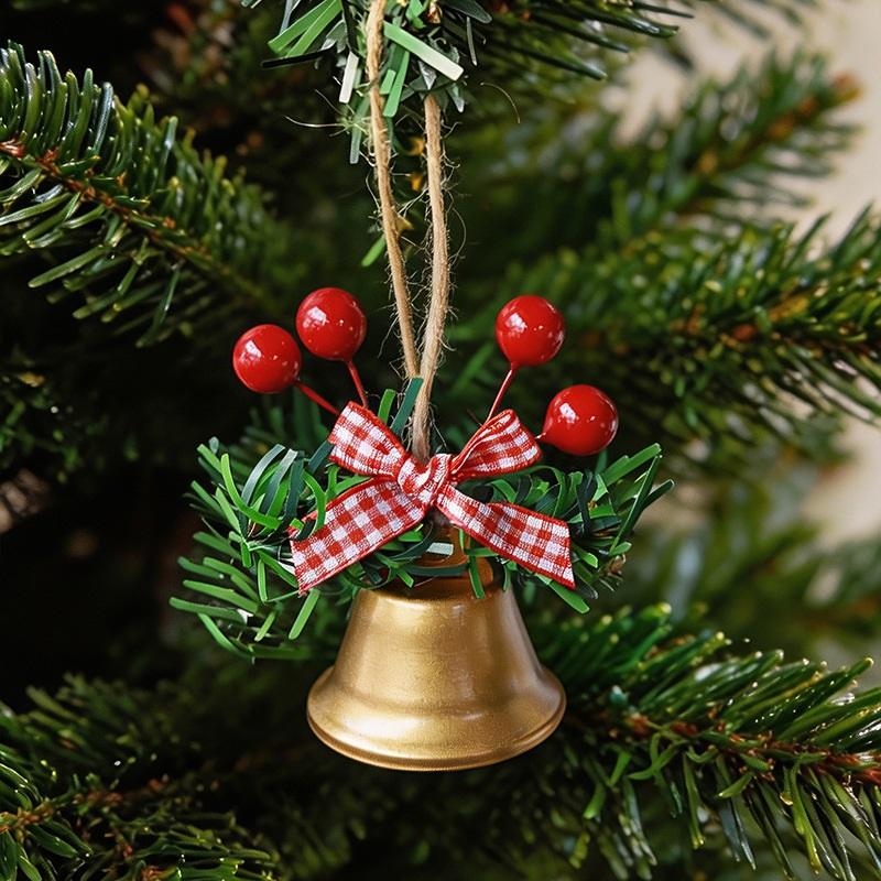 Christmas Decoration Christmas Tree Pendants Christmas Bells Twine Berry Accessories Christmas Tree Bow Bell Pendants