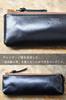 atelierCODEL Leather Pencil Case, Tochigi Leather, Premium Leather Texture, Made in Japan (Black)