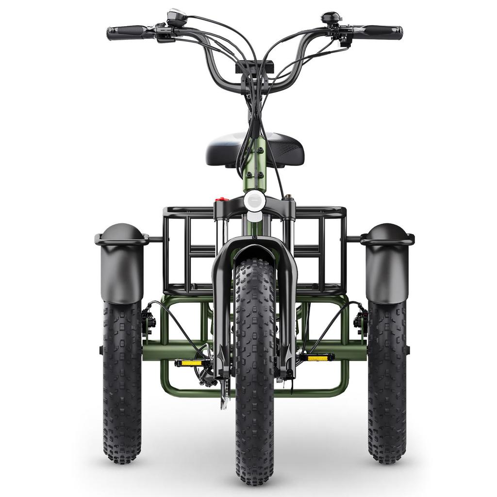 VIPCOO VC-ET1 Thricycle Cargo E-bike 20 INCH Fat Tires 48V20AH Battery 48V20AH Battery 750W Motor Outdoor Riding  Electric Bicycle With Rear Frame
