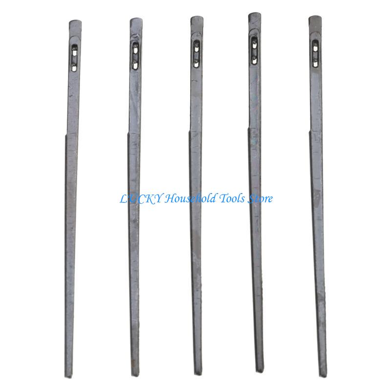 J0MC 5Pcs Manual Lacing Needle Single Prong or Double Prong Metal Needle Leathercraft Tool for Hand Sewing Project
