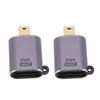 2 Stück Mini DisplayPort auf DisplayPort 1.4 Adapter 8K 60Hz 4K 144Hz Stecker auf Buchse Konverterkopf für OS X Laptop Monitor