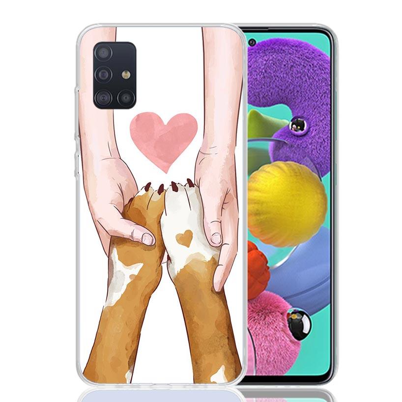 

Dog Footprint Paw Cute Case Phone Cover for Samsung Galaxy A52 A51 A50 A42 A32 A22 A12 A02S A72 A71 A70 A41 A31 A21S A40 A30S A2 Samsung A20E
