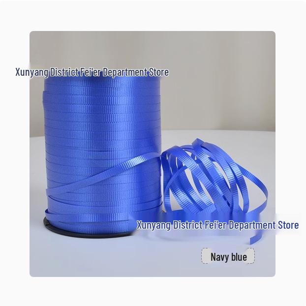 Balloon Accessories: 500-Yard Embossed Colored Ribbon, Metallic Balloon String, and Tying String.