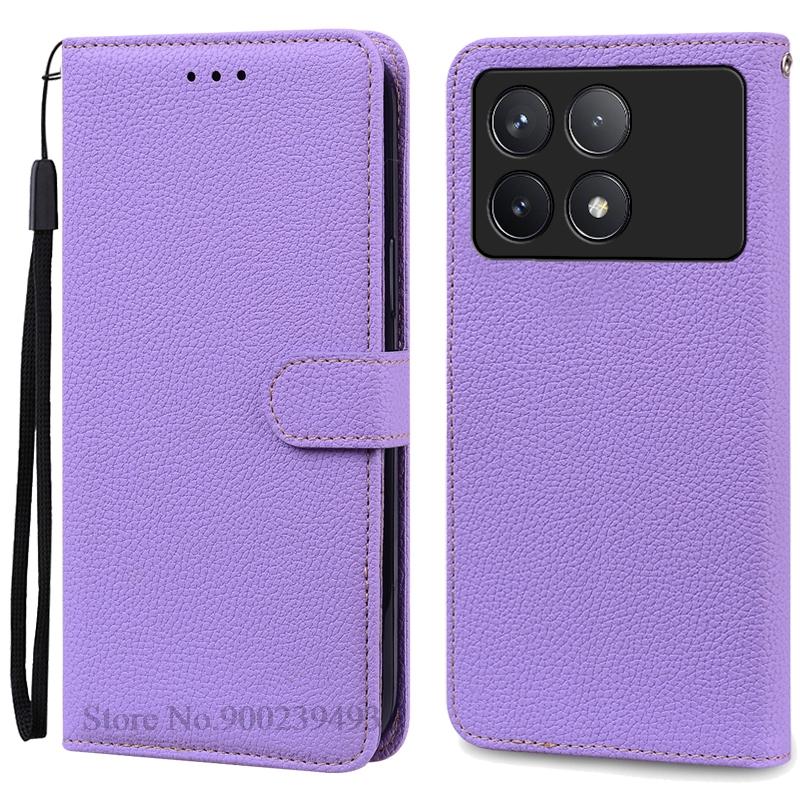 Pouzdro F6 Pro pro POCO F6 Pro Pouzdro Silikonová peněženka Kožené vyklápěcí pouzdro pro Xiaomi Poco F6 Pro 5G Pouzdro Knižní obal Fundas