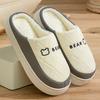 Cotton slippers men's autumn and winter couples plaid simple and fashionable indoor home use thickened warm plush cotton slippers women