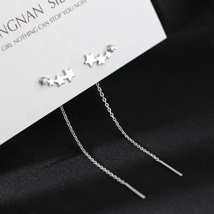 Orecchini Pendenti Lunghi con Nappe in Acciaio Inossidabile Color Oro Moda per Donna Semplici Geometrici Unici Orecchini Coreani Gioielli da Matrimonio Regali