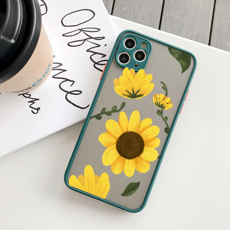 Flower Sunflower Chrysanthemum Phone Case For iPhone 16 15 12 11 13 14 Pro Max XS XR X 15 14 7 8 Plus SE2 Shockproof Back Cover