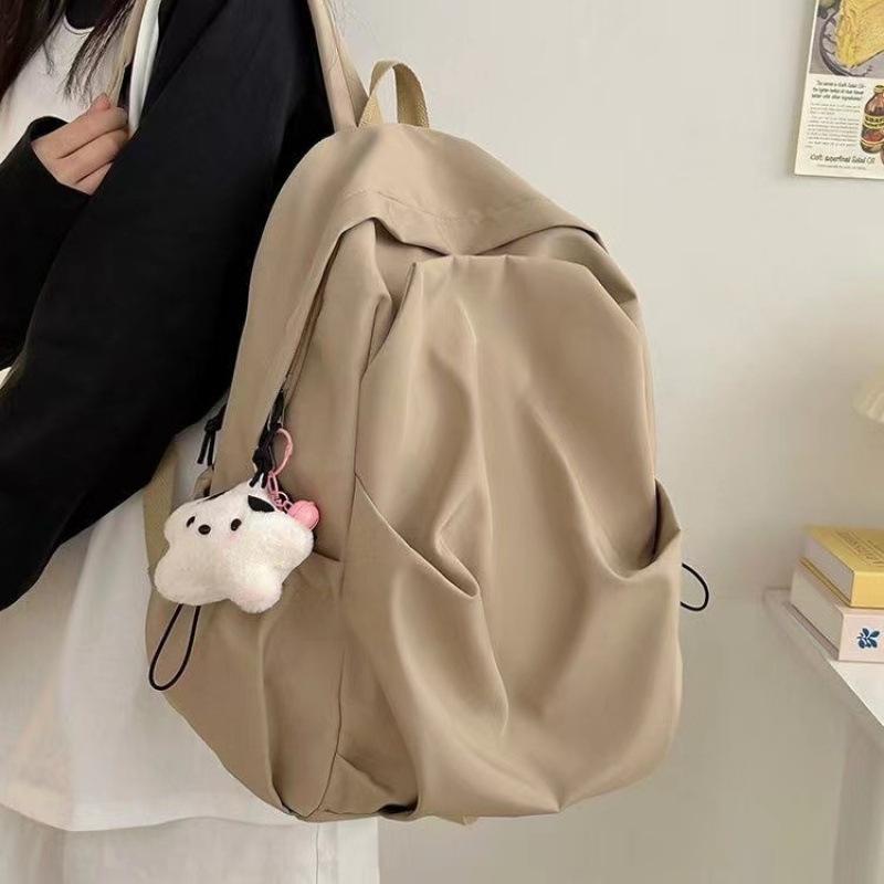 Schoolbag Unisex Kids Japanese And Korean Version 100 University Students Simple Backpack Large Capacity High School Students Leisure Junior High School