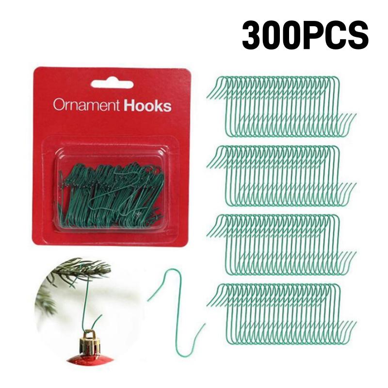 500/100PCS Christmas Tree Hook Ornaments 4cm Metal Hanger S-Shaped Hooks Xmas Ball Pendant Decoration for home Navidad New Year