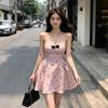 Rich Daughter Xiaoxiangfeng French Suspender Dress for Women's Early Spring Sexy Pure Desire Sweet and Spicy Princess Fluffy Little Dress