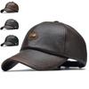 Unisex Jamont Label Skórzane Czapki Baseballowe Outdoor Regulowane Wiosna i Jesień Codzienna Czapka Chroniąca Przed Słońcem