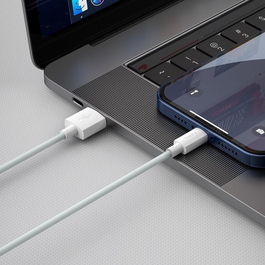 Kabel Usb Do Lightning Baseus Simple Wisdom, 2.4A, 1.5M (Biały) 2Szt.