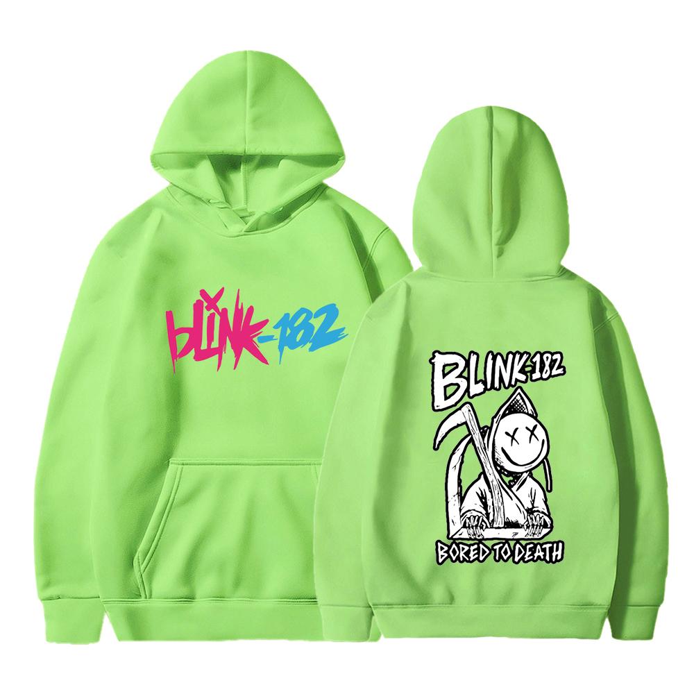 

Blink 182 Punk Band Letter Graphic Hoodies Унісекс Жіночий повсякденний теплий спортивний костюм Корейська мода Великі вільні світшоти S