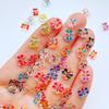 100Pcs New Cute Mini 8mm Shiny Flowers Flat Back Resin Cabochons Scrapbooking DIY Jewelry Craft Decoration Accessorie