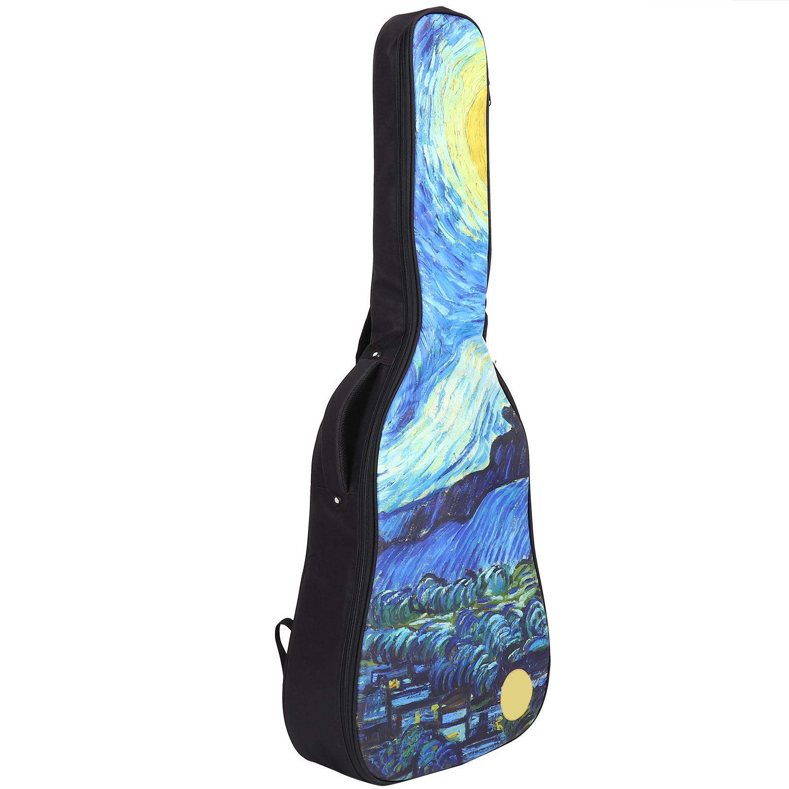 

Рюкзак для гитары, переносной, нейлоновый, утолщенный, двойного назначения, напечатанный, сумка для хранения музыкальных инструментов, 4041 дюйм