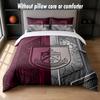 Burnley Football Design Bed Bedding Set 1 Duvet Cover + 2 Pillowcases Soft Breathable Household Bed Linens