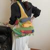 WTEMPO Ethnic-style Crossbody Single Shoulder Bags with Fish Doll Contrast Color Design Versatile Commuting/Shopping Bags Maillard Style Handbag Gifts