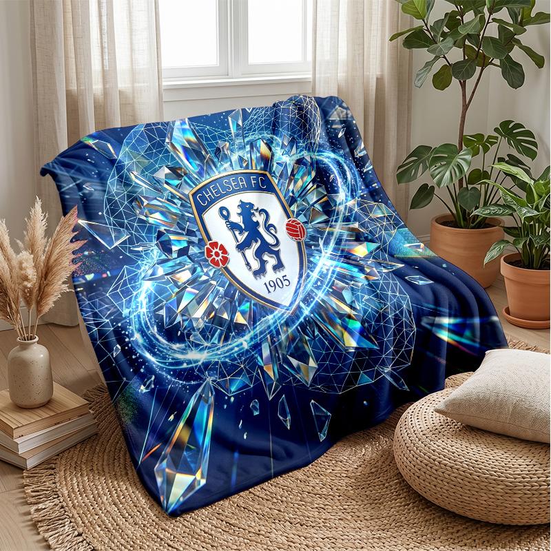 Manta con temática del Chelsea FC Manta suave de franela Manta de felpa Manta acogedora para sofá y cama para decoración del hogar
