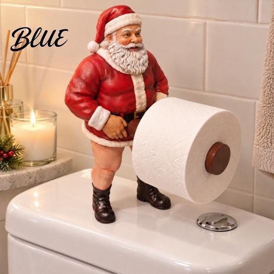 Unique Gag Gifts for Colleagues Funny Santa Claus Toilet Paper Holder Resin Bathroom Tissue Organizer Christmas Accessories