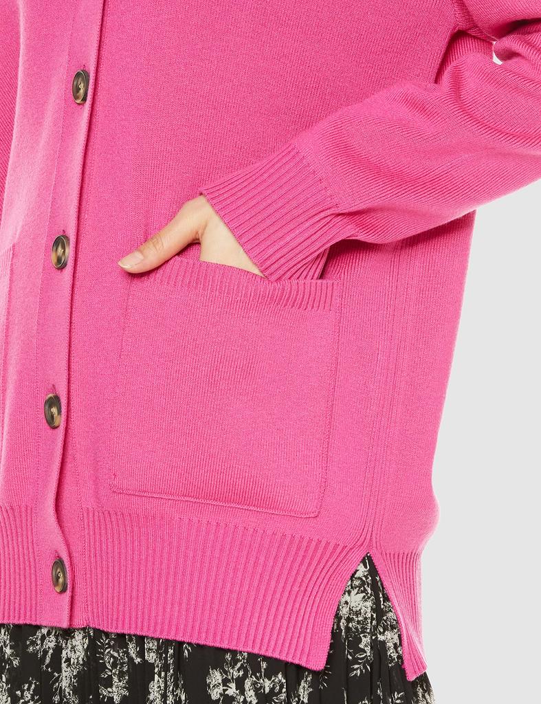 Mira Owen Basic Size 1 Women's Mid-Length Cardigan, 09WND231158, Pink,